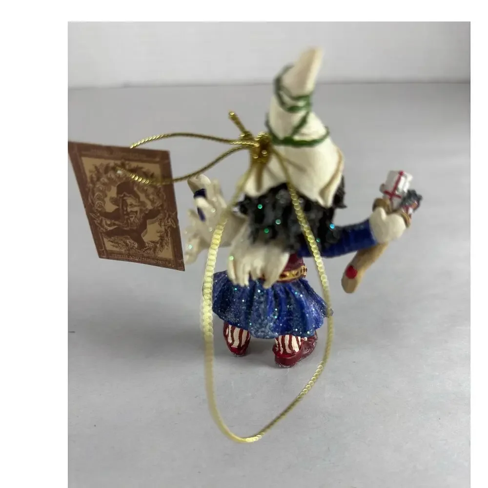 RARE Demdaco Drolleries 2003 Uncle Sam Patriotic Elf Christmas Ornament 4